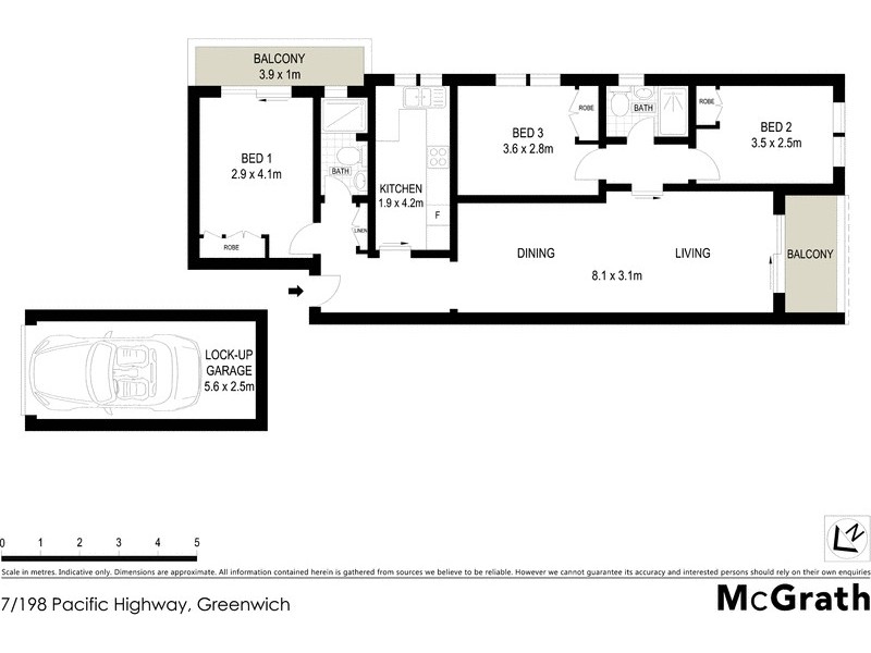 7/198 Pacific Highway, Greenwich NSW 2065 Floorplan
