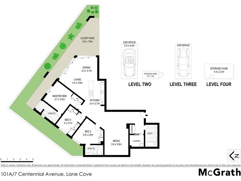 101A/7 Centennial Avenue, Lane Cove NSW 2066 Floorplan