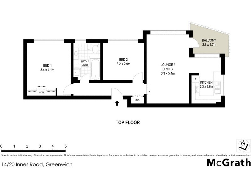 14/20 Innes Road, Greenwich NSW 2065 Floorplan