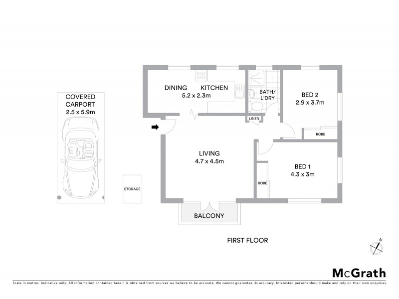 5/26 Sinclair Street, Wollstonecraft NSW 2065 Floorplan