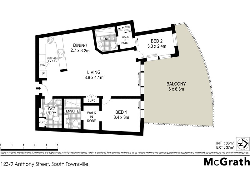123/9 Anthony Street, South Townsville QLD 4810 Floorplan