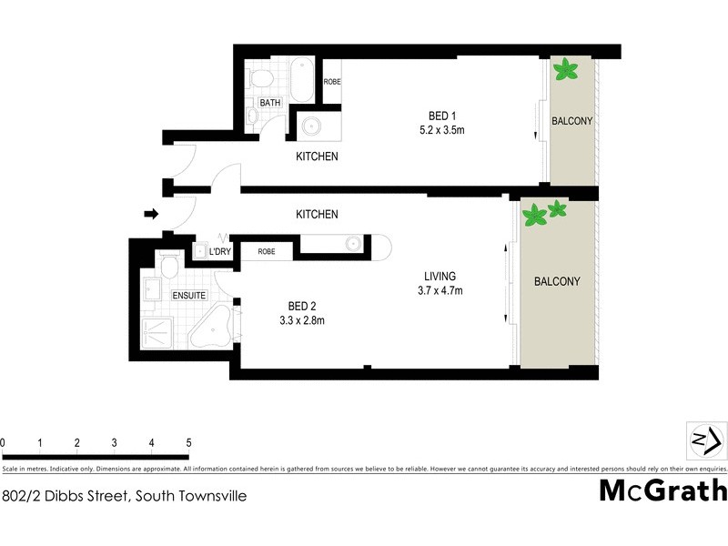 802/2 Dibbs Street, South Townsville QLD 4810 Floorplan