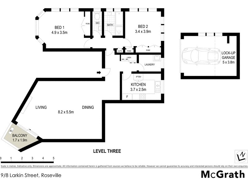 9/8 Larkin Street, Roseville NSW 2069 Floorplan