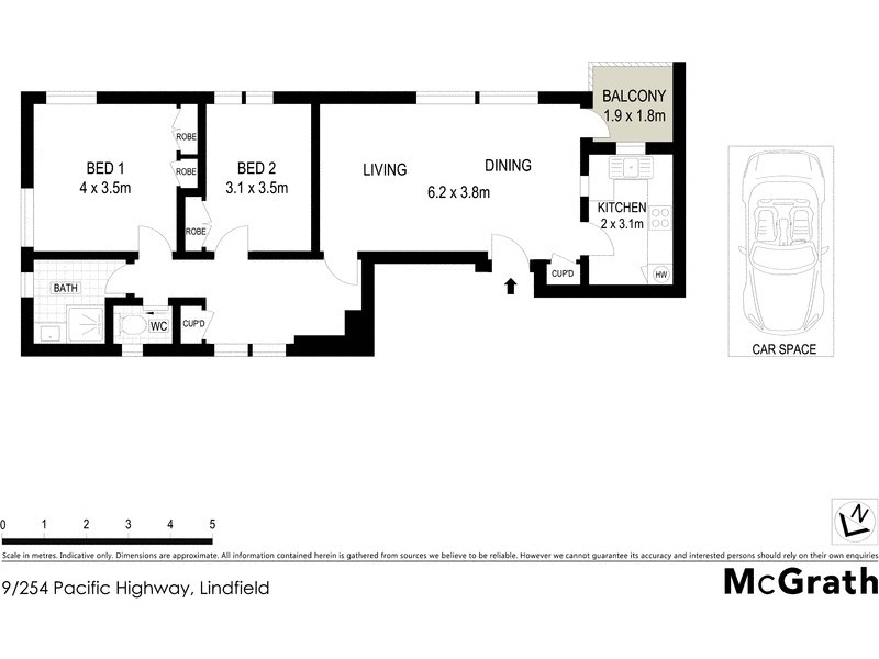 9/254 Pacific Highway, Lindfield NSW 2070 Floorplan