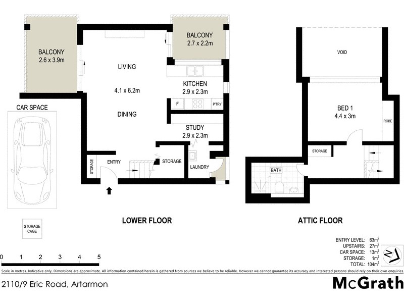 2110/9 Eric Road, Artarmon NSW 2064 Floorplan