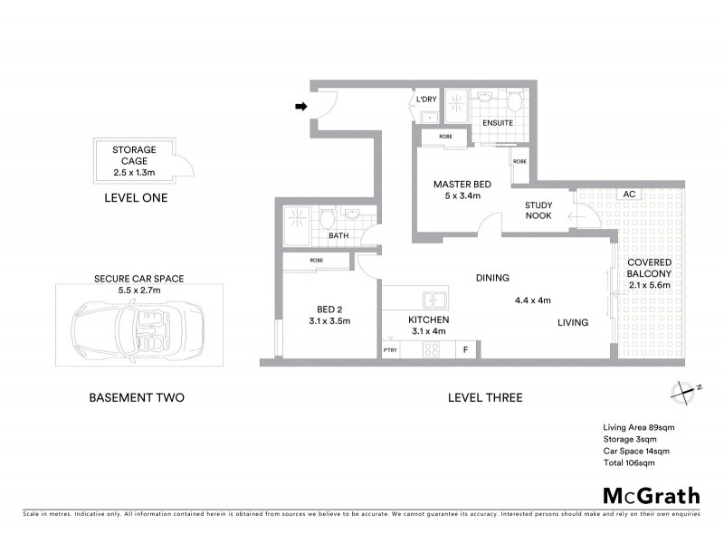 310B/34 Penshurst Street, Willoughby NSW 2068 Floorplan