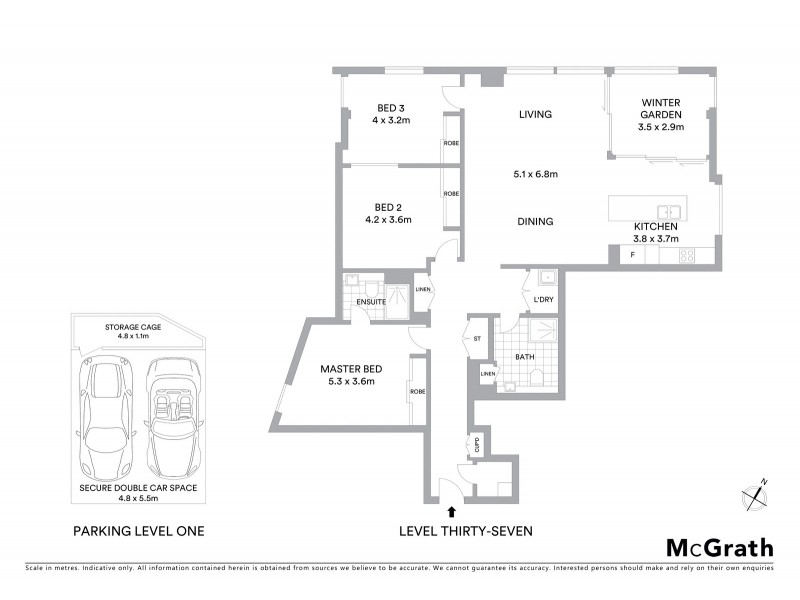 3701/1 Post Office Lane, Chatswood NSW 2067 Floorplan