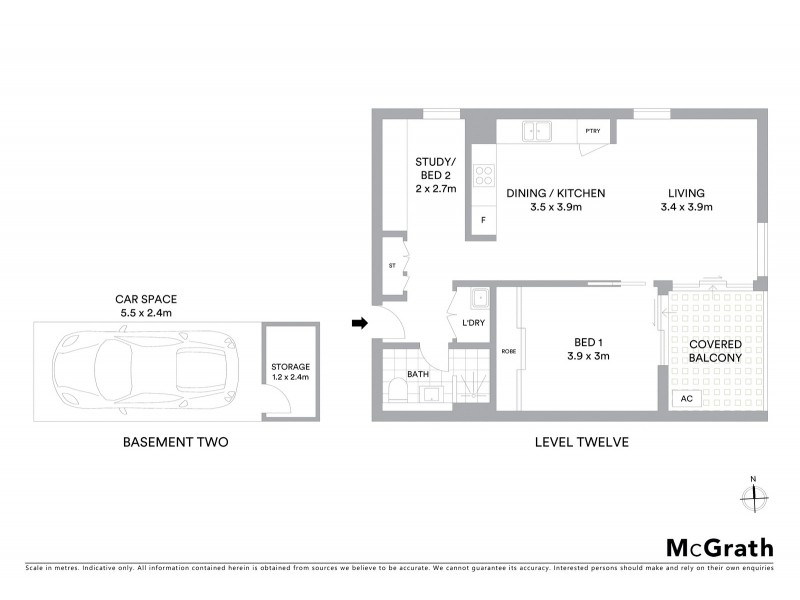 1202/11 Delhi Road, North Ryde NSW 2113 Floorplan