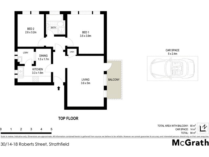 30/14 Roberts Street, Strathfield NSW 2135 Floorplan