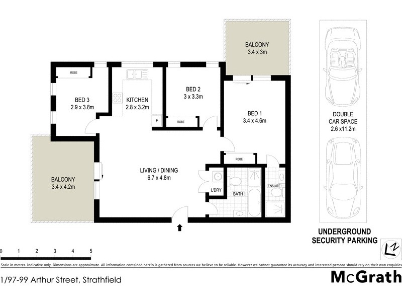 1/97 Arthur Street, Strathfield NSW 2135 Floorplan
