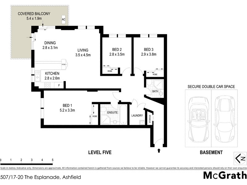 507/17 The Esplanade, Ashfield NSW 2131 Floorplan