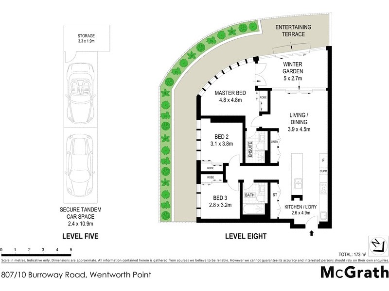 807/10 Burroway Road, Wentworth Point NSW 2127 Floorplan