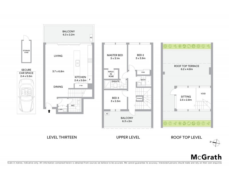 1305/36-38 Victoria Street, Burwood NSW 2134 Floorplan