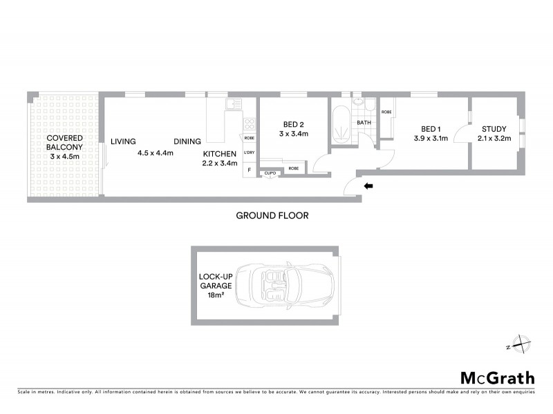 2/25 Clarence Street, Burwood NSW 2134 Floorplan