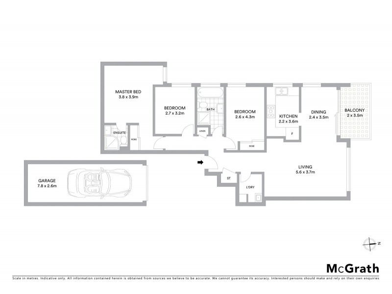7A/26 Belmore Street, Burwood NSW 2134 Floorplan