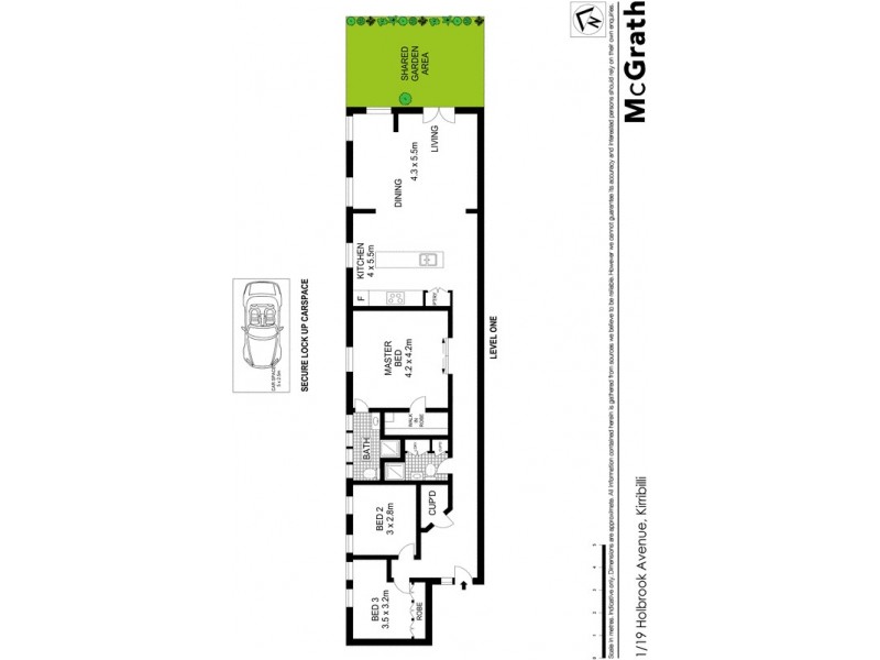 1/19 Holbrook Avenue, Kirribilli NSW 2061 Floorplan