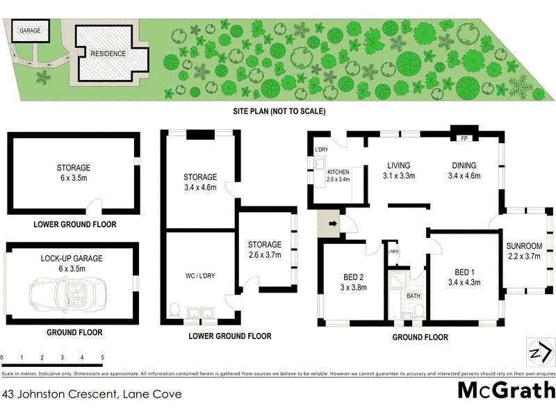 43 Johnston Crescent, Lane Cove NSW 2066 Floorplan