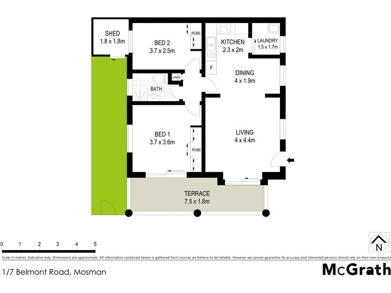 1/7 Belmont Road, Mosman NSW 2088 Floorplan