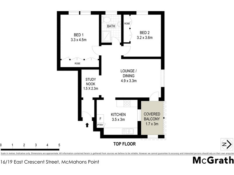 16/19 East Crescent Street, Mcmahons Point NSW 2060 Floorplan