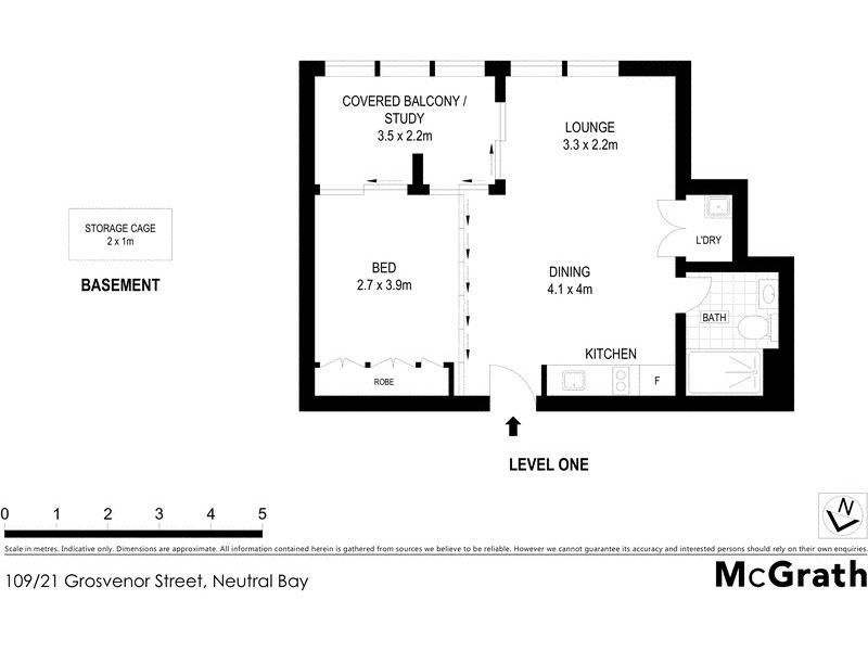 109/21 Grosvenor Street, Neutral Bay NSW 2089 Floorplan