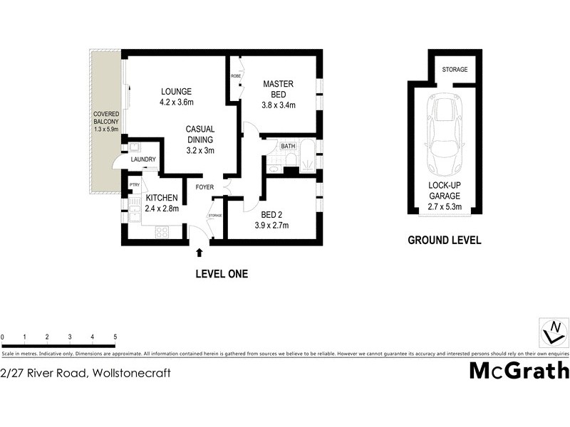 2/27 River Road, Wollstonecraft NSW 2065 Floorplan