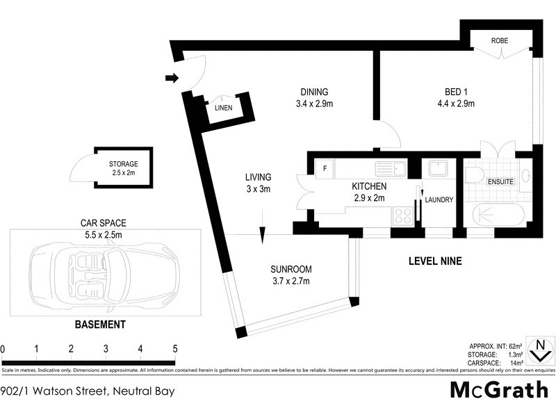 902/1 Watson Street, Neutral Bay NSW 2089 Floorplan
