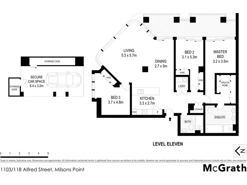 1103/118 Alfred Street, Milsons Point NSW 2061 Floorplan