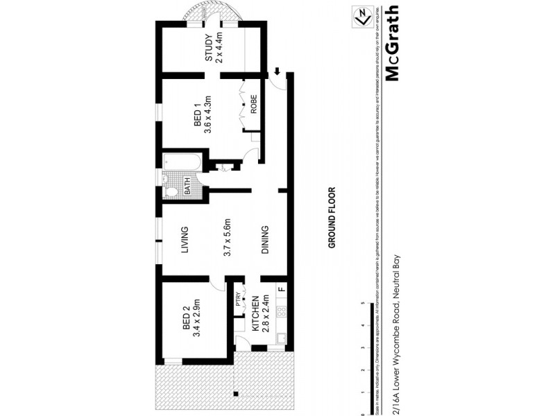2/16A Lower Wycombe Road, Neutral Bay NSW 2089 Floorplan