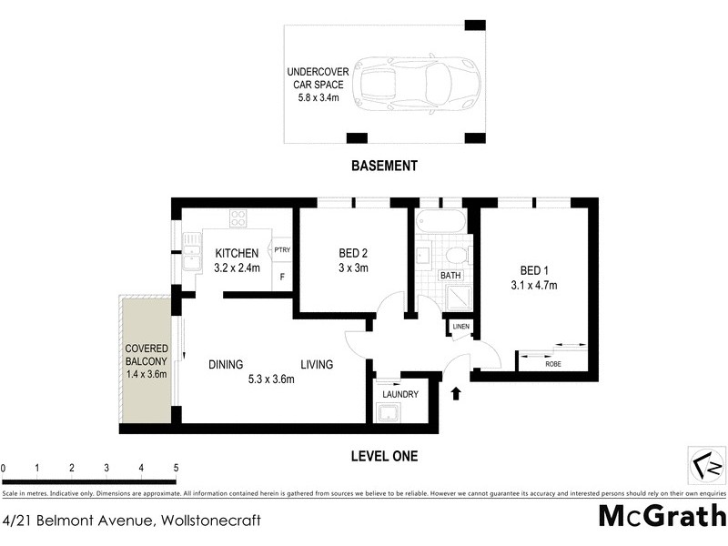 4/21 Belmont Avenue, Wollstonecraft NSW 2065 Floorplan