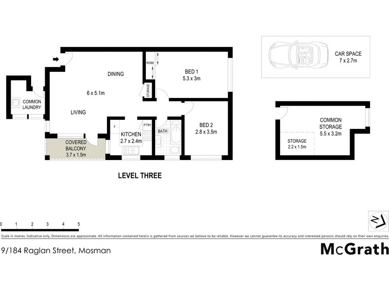 9/184 Raglan Street, Mosman NSW 2088 Floorplan