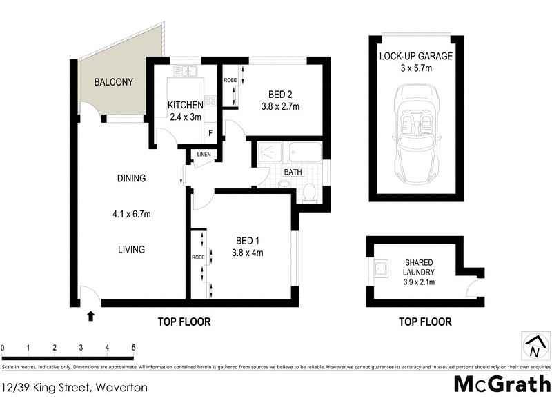12/39 King Street, Waverton NSW 2060 Floorplan