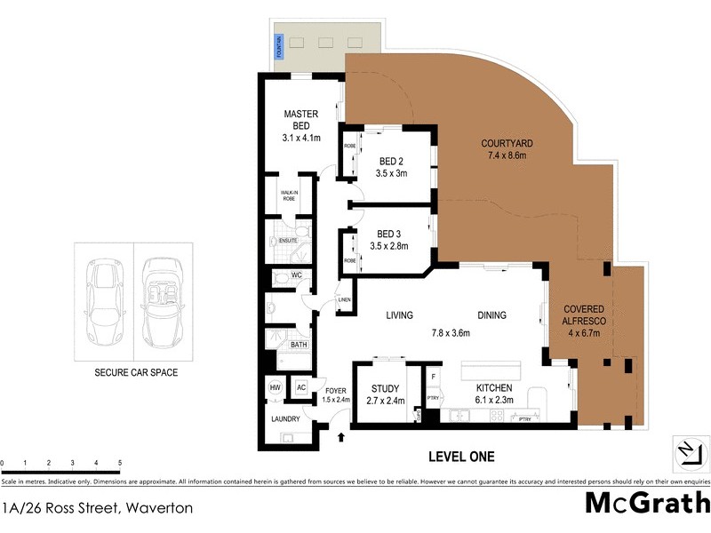 1A/26 Ross Street, Waverton NSW 2060 Floorplan