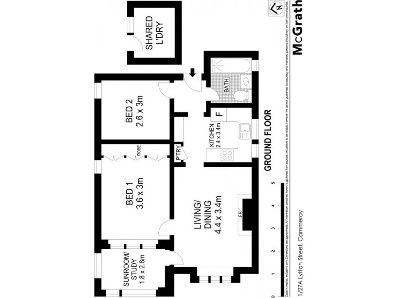 1/27A Lytton Street, Cammeray NSW 2062 Floorplan