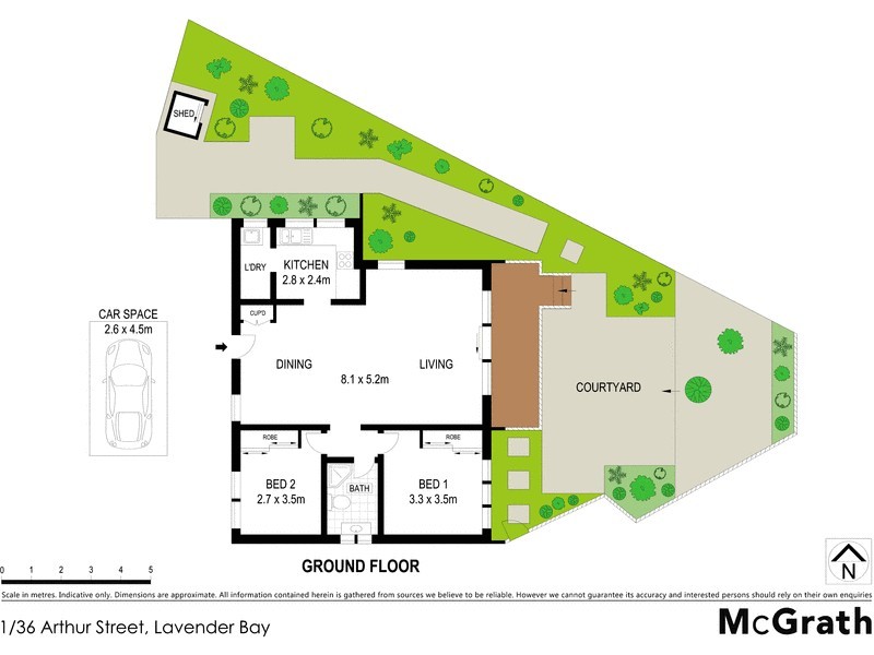 1/36 Arthur Street, Lavender Bay NSW 2060 Floorplan