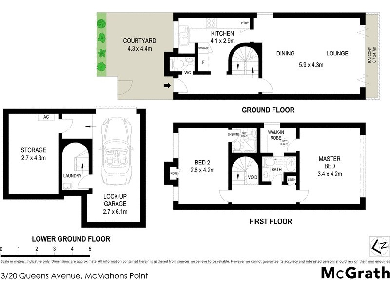 3/20 Queens Avenue, Mcmahons Point NSW 2060 Floorplan