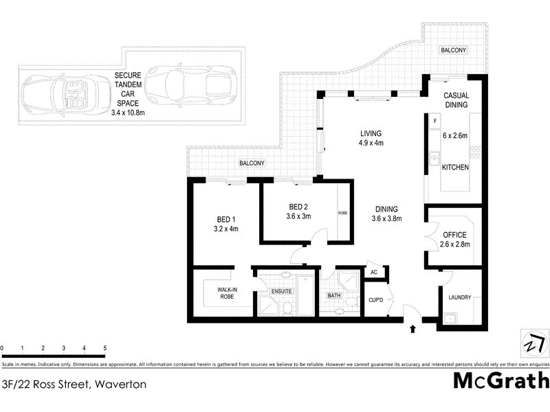 3F/22 Ross Street, Waverton NSW 2060 Floorplan