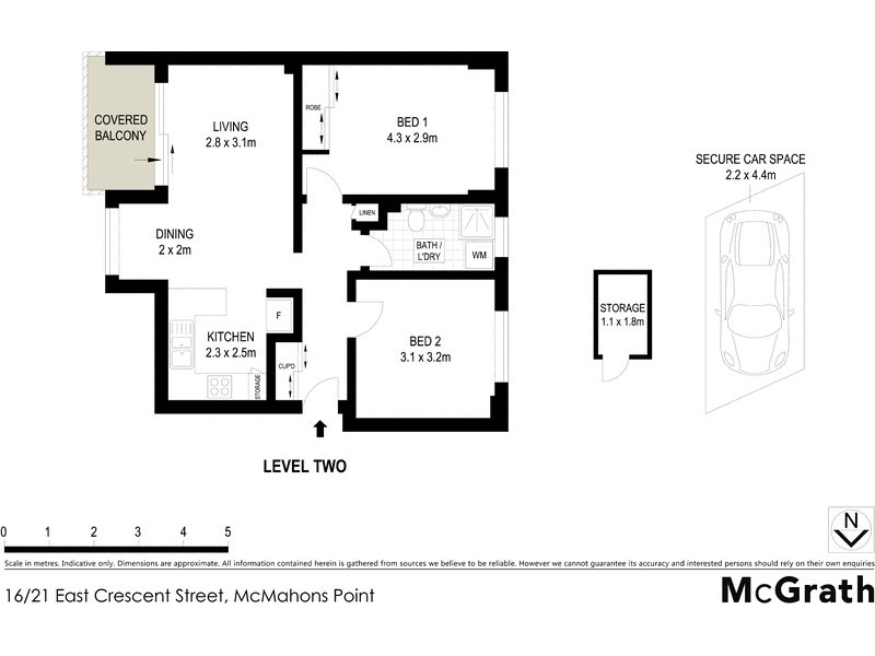 16/21 East Crescent Street, Mcmahons Point NSW 2060 Floorplan