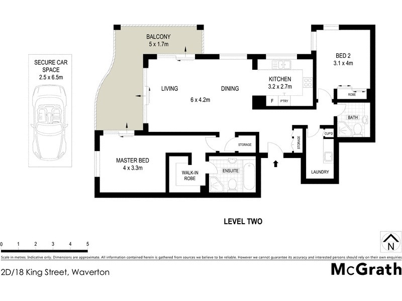 2D/18 King Street, Waverton NSW 2060 Floorplan