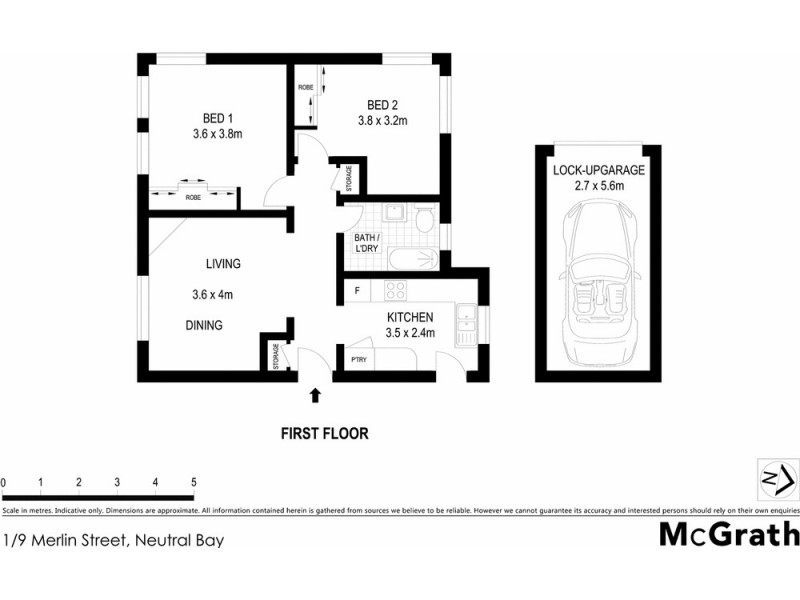 1/9 Merlin Street, Neutral Bay NSW 2089 Floorplan
