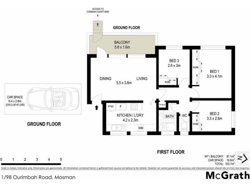 1/98 Ourimbah Road, Mosman NSW 2088 Floorplan
