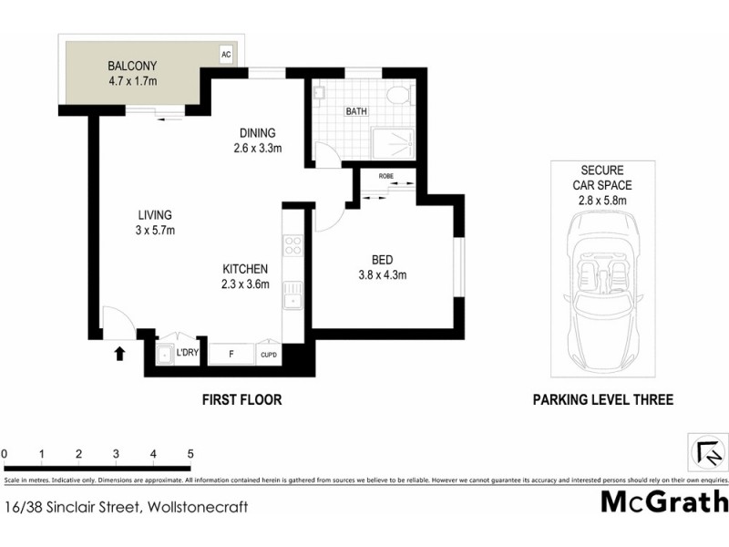 16/38 Sinclair Street, Wollstonecraft NSW 2065 Floorplan