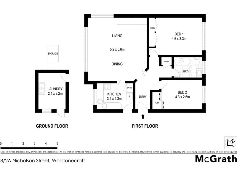 8/2A Nicholson Street, Wollstonecraft NSW 2065 Floorplan