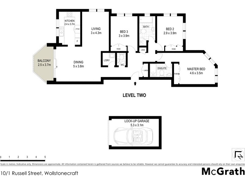 10/1 Russell Street, Wollstonecraft NSW 2065 Floorplan