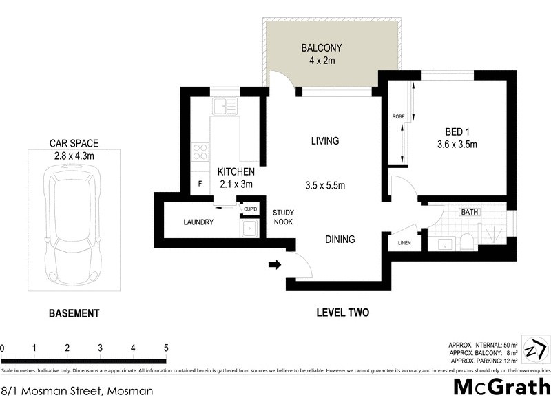 8/1 Mosman Street, Mosman NSW 2088 Floorplan