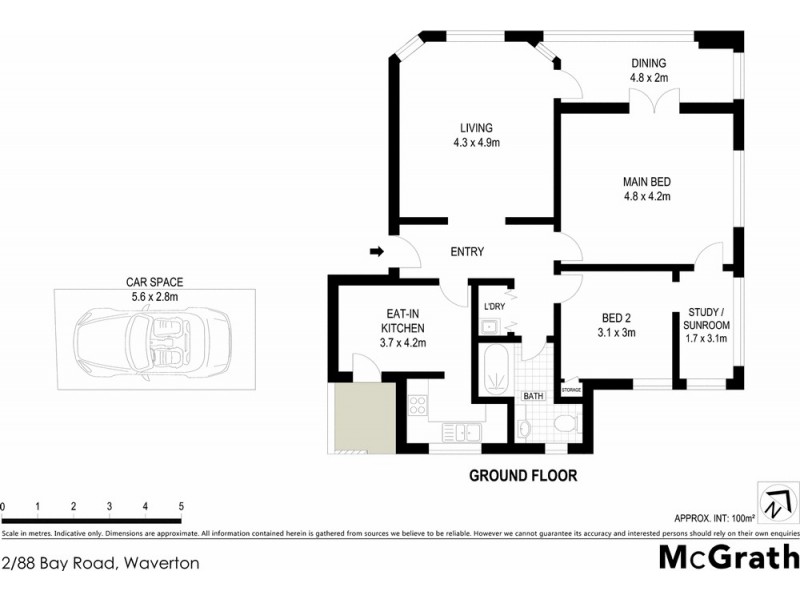 2/88 Bay Road, Waverton NSW 2060 Floorplan
