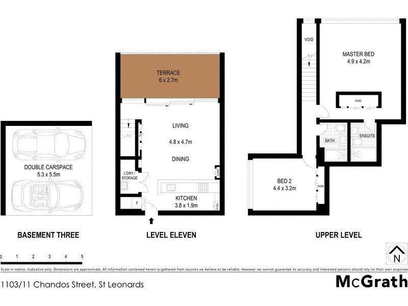 1103/11 Chandos Street, St Leonards NSW 2065 Floorplan