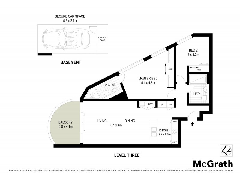309/5 Belmont Avenue, Wollstonecraft NSW 2065 Floorplan