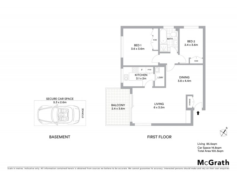 6/6 Ben Boyd Road, Neutral Bay NSW 2089 Floorplan