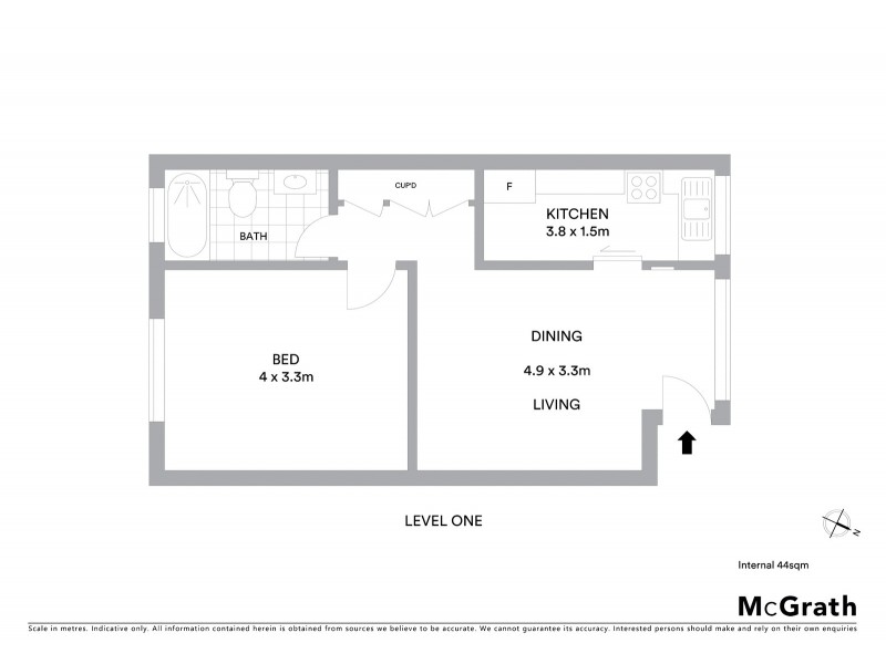 1/184A Raglan Street, Mosman NSW 2088 Floorplan
