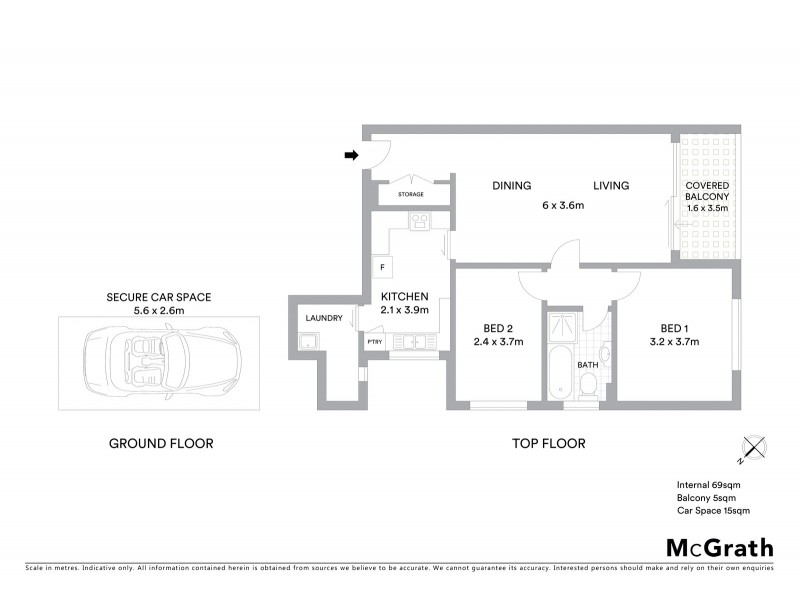 6/27 Morton Street, Wollstonecraft NSW 2065 Floorplan